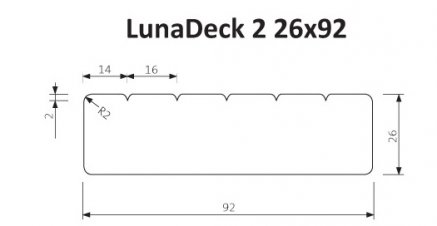 LunaDeck 2 26x92 - terasový profil - 2